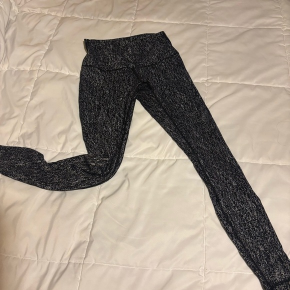 Lululemon Wunder Under High Rise Gray Speckled Leggings Size 8 - Picture 4 of 8